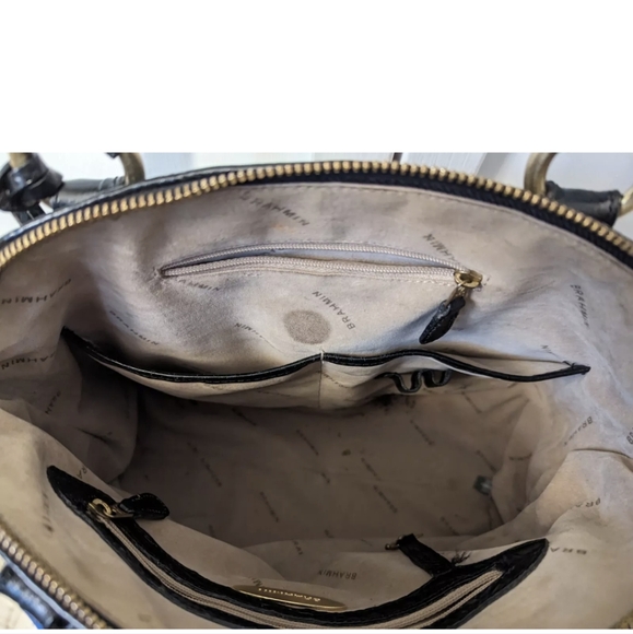 Brahmin Louise Rose Satchel in Black - Picture 10 of 16